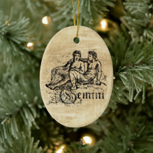 Zodiac Gemini Keramisch Ornament