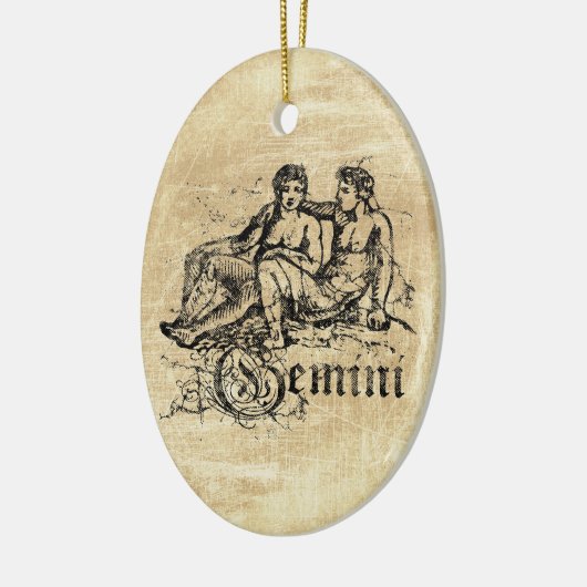  Zodiac Gemini Keramisch Ornament (Links)