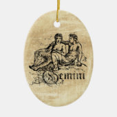  Zodiac Gemini Keramisch Ornament (Voorkant)