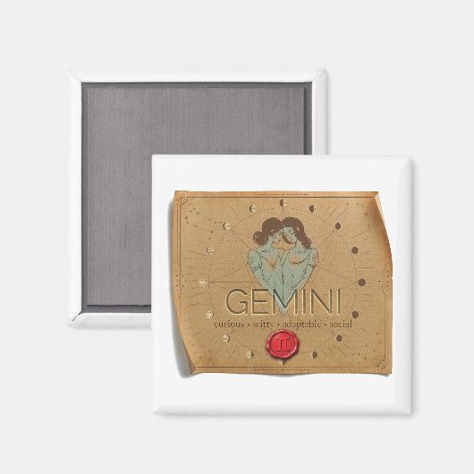 ZODIAC - Gemini - Magnet (Voorkant / Achterkant)