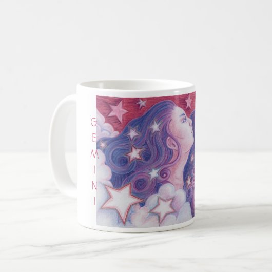 Zodiac Gemini-mok Koffiemok (Voorkant links)