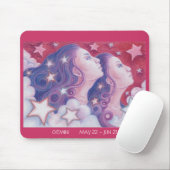 Zodiac Gemini mousepad dares Muismat (Met muis)