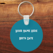 Zodiac Gemini Naam aanpassen, DATUM Sleutelhanger (Achterkant)