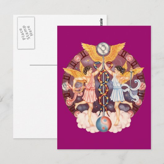 Zodiac Gemini - Pas het aan! Briefkaart (Voorkant / Achterkant)