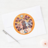 Zodiac Gemini - Pas het aan! Ronde Sticker (Envelop)