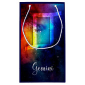 Zodiac: Gemini Rainbow Space Klein Cadeauzakje (Achterkant)