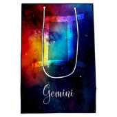 Zodiac: Gemini Rainbow Space Medium Cadeauzakje (Achterkant)