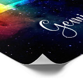 Zodiac: Gemini Rainbow Space Poster (Hoek)
