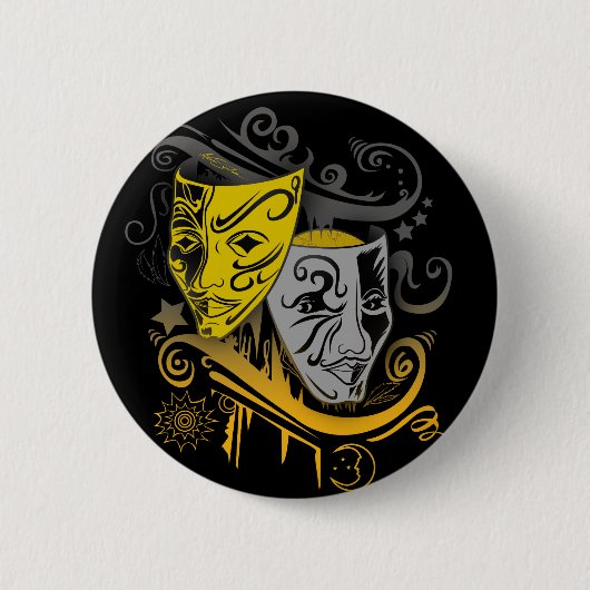 Zodiac - Gemini Ronde Button 5,7 Cm (Voorkant)