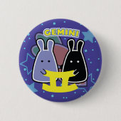ZODIAC - GEMINI RONDE BUTTON 5,7 CM (Voorkant)