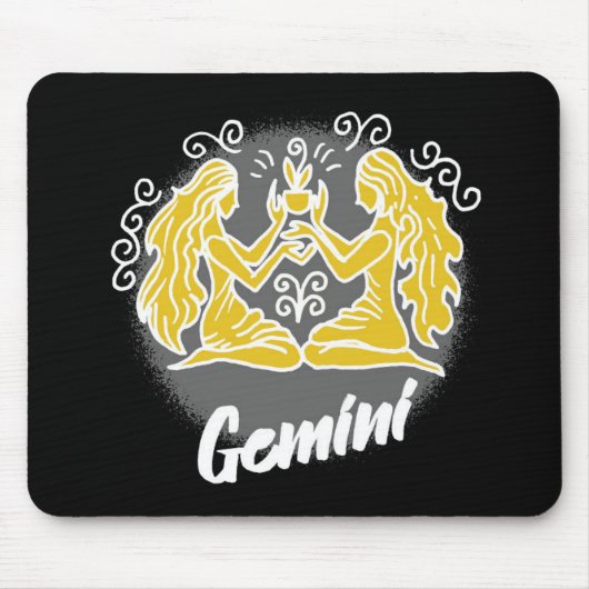 Zodiac Gemini Symbol Muismat (Voorkant)