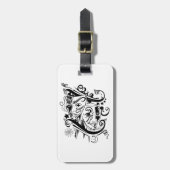 Zodiac - Gemini - Zwart-wit Bagagelabel (Voorkant verticaal)