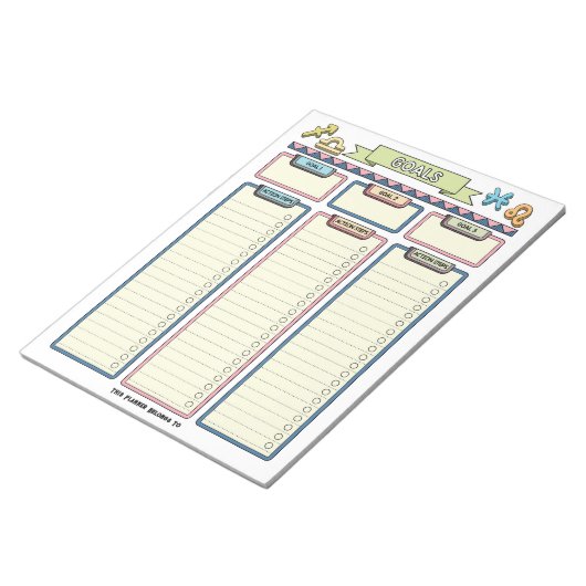 Zodiac Goal Planner Aangepast Notitieblok (Schuin)