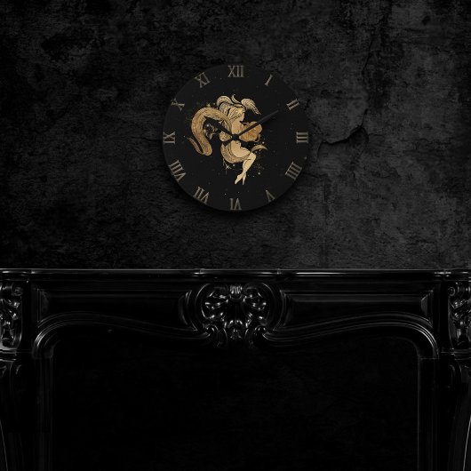 Zodiac Goddess | Cosmic Gold Aquarius Astrologie Ronde Klok