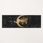 Zodiac Goddess | Cosmic Gold Cancer Astrologie Yogamat (Voorkant (horizontaal))
