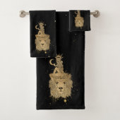 Zodiac Goddess | Cosmic Gold Leo Astrologie Bad Handdoek (Insitu)