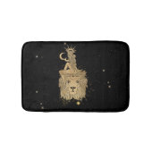 Zodiac Goddess | Cosmic Gold Leo Astrologie Badmat (Voorkant)