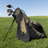 Zodiac Goddess | Cosmic Gold Leo Astrologie Golfhanddoek (Groen)