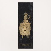 Zodiac Goddess | Cosmic Gold Leo Astrologie Yogamat (Voorkant)