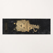 Zodiac Goddess | Cosmic Gold Leo Astrologie Yogamat (Voorkant (horizontaal))