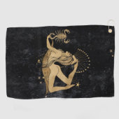 Zodiac Goddess | Cosmic Gold Schorpioen Astrologie Golfhanddoek (Horizontaal)