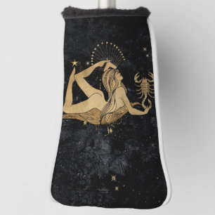 Zodiac Goddess   Cosmic Gold Schorpioen Astrologie Golfheadcover