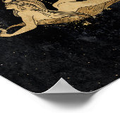 Zodiac Goddess | Cosmic Gold Schorpioen Astrologie Poster (Hoek)