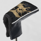 Zodiac Goddess | Cosmic Gold Taurus Astrologie Golfheadcover (3/4 voorkant)