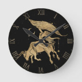 Zodiac Goddess | Cosmic Gold Taurus Astrologie Ronde Klok (Voorkant)