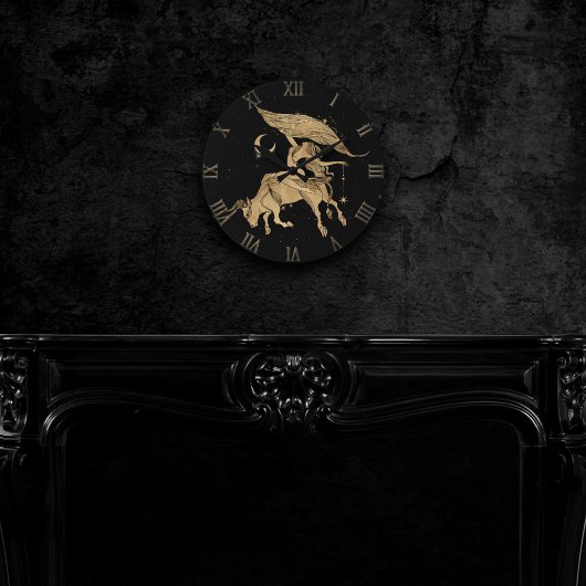 Zodiac Goddess | Cosmic Gold Taurus Astrologie Ronde Klok