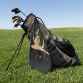 Zodiac Goddess | Kosmische gouden Boogschutter Ast Golfhanddoek (Groen)