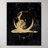 Zodiac Goddess | Kosmische gouden Boogschutter Ast Poster (Voorkant)