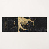 Zodiac Goddess | Kosmische gouden Boogschutter Ast Yogamat (Voorkant (horizontaal))