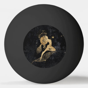 Zodiac Goddess   Kosmische gouden Ram Astrologie Pingpongbal