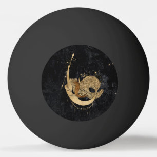 Zodiac Goddess   Kosmische gouden Steenbok Astrolo Pingpongbal