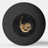 Zodiac Goddess | Kosmische gouden Steenbok Astrolo Pingpongbal (Achterkant)