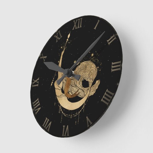 Zodiac Goddess | Kosmische gouden Steenbok Astrolo Ronde Klok (Hoek)