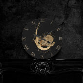 Zodiac Goddess | Kosmische gouden Steenbok Astrolo Ronde Klok