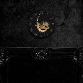 Zodiac Goddess | Kosmische gouden Steenbok Astrolo Ronde Klok