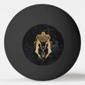 Zodiac Goddess | Kosmische gouden Tweelingen Astro Pingpongbal (Achterkant)