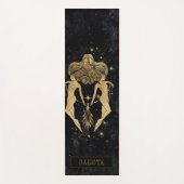 Zodiac Goddess | Kosmische gouden Tweelingen Astro Yogamat (Voorkant)