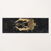 Zodiac Goddess | Kosmische gouden Tweelingen Astro Yogamat (Voorkant (horizontaal))