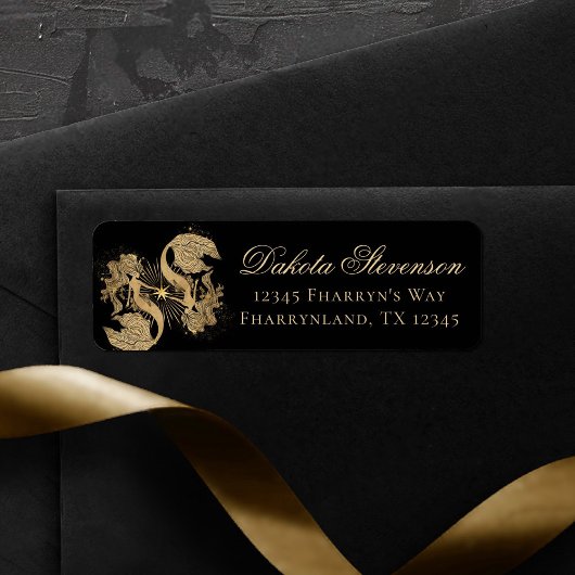 Zodiac Goddess | Kosmische gouden Vissen Astrologi Etiket