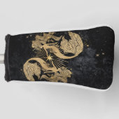Zodiac Goddess | Kosmische gouden Vissen Astrologi Golfheadcover (Voorkant)