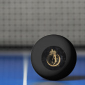 Zodiac Goddess | Kosmische gouden Weegschaal Astro Pingpongbal (Net)