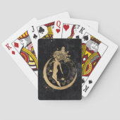 Zodiac Goddess | Kosmische gouden Weegschaal Astro Pokerkaarten (Achterkant)