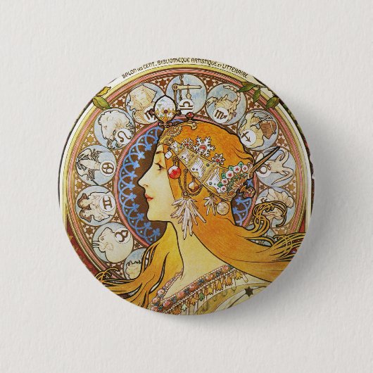 Zodiac Goddess Ronde Button 5,7 Cm (Voorkant)