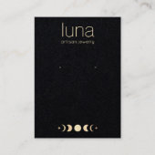 Zodiac Gold Moon Boho die juwelen tentoonspreidt Visitekaartje (Voorkant)