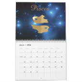 Zodiac golden borden kalender (Mar 2026)