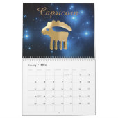 Zodiac golden borden kalender (Jan 2026)